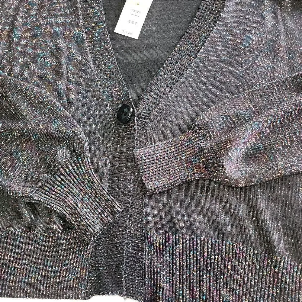 Joseph A multicolored metallic parade luxecore button front cardigan